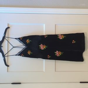 Embroidered Velvet Topshop Dress